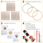 Peotclola Punch Needle Kit for Adults, 3 Sets Punch Needle Kits Beginner DIY - Image 2