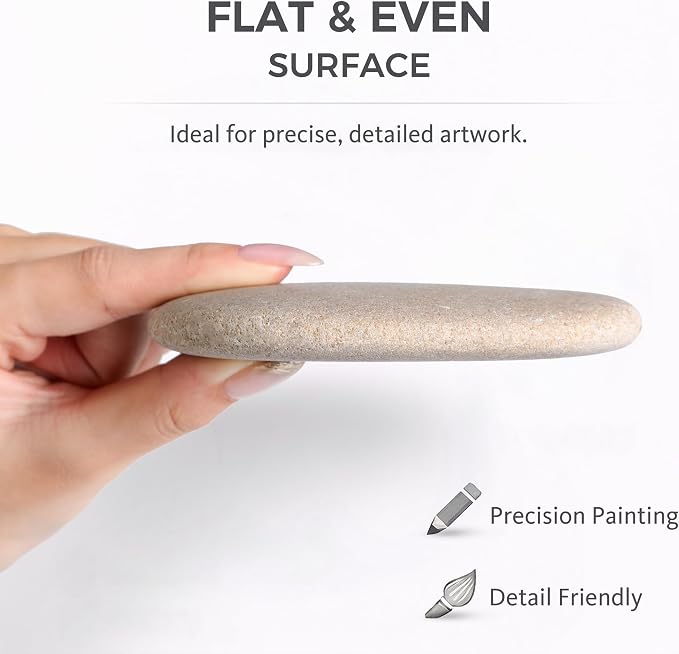 ROCART 6 PCS Extra Large 4.15-5.30" Smooth Natural River Rocks - Image 3