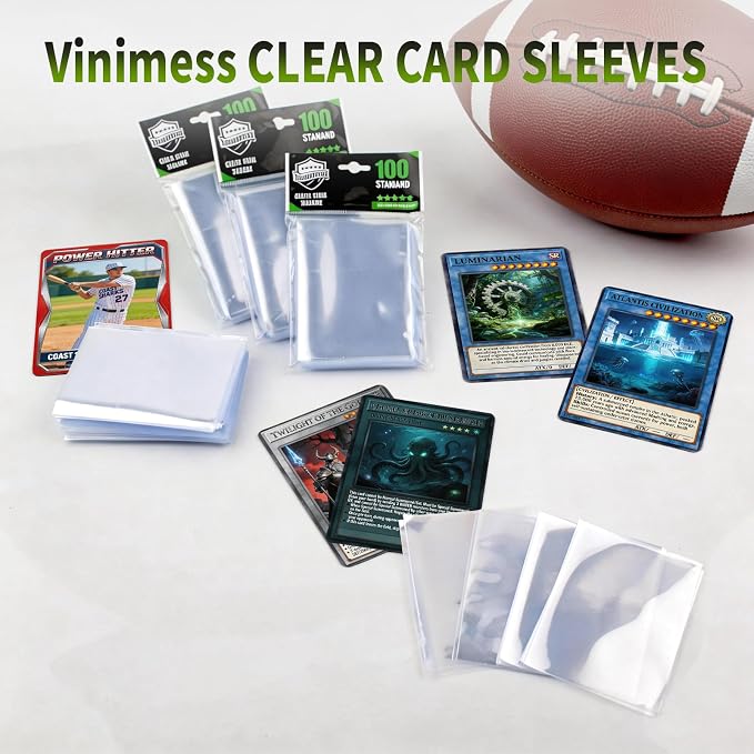 1200 Counts Card Sleeves for Trading Cards, Soft Penny Sleeves Clear Baseball - Image 6