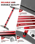 BRL Stair Tread Template Tool, Adjustable 8-60 Inch, Woodworking Tools | CNC - Image 5