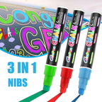 Window Chalk Markers for Cars Glass Washable, 10 Colors Jumbo Liquid Chalk - Image 2