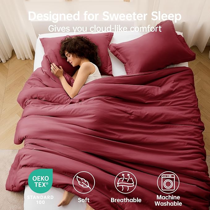 MUXHOMO King Size Comforter Set, All Season Ultra Soft Down Alternative Bedding - Image 2