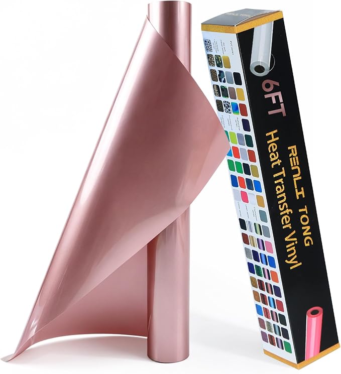 RENLITONG Soft Metal Heat Transfer Vinyl, Premium PU Material HTV Roll by RENLITONG