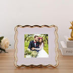 Gold 6x6'' Wave Design Photo Frame - Image 2