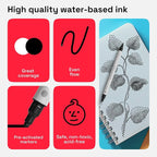 ARTISTRO 2 Black Dual-Tip Acrylic Paint Pens - Image 5