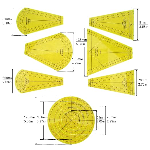 Acrylic Quilting Template Ruler, Design Plate, Patchwork Templates - Image 2
