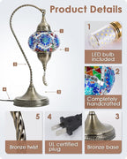 Yarra-Decor Turkish Moroccan Mosaic Table Lamp - Image 3