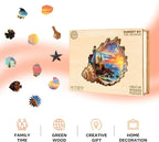 Jigfoxy Wooden Puzzles for Adults, Sunset by the Seaside Wood Puzzles Adult - Image 4