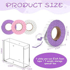 Double Sided Foam Tape Pre Cut 3/4 X 1/2 Inch EVA Foam Adhesive Squares Roll - Image 2
