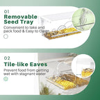 SUNALLY Window Bird Feeder for Outdoors, Outside Wild Bird Watching for - Image 4
