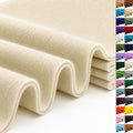 Ivory Large Felt Fabric 36" x 36", 1.4 mm Soft Felt Sheet, Nonwoven Fabric by ZANEXIR