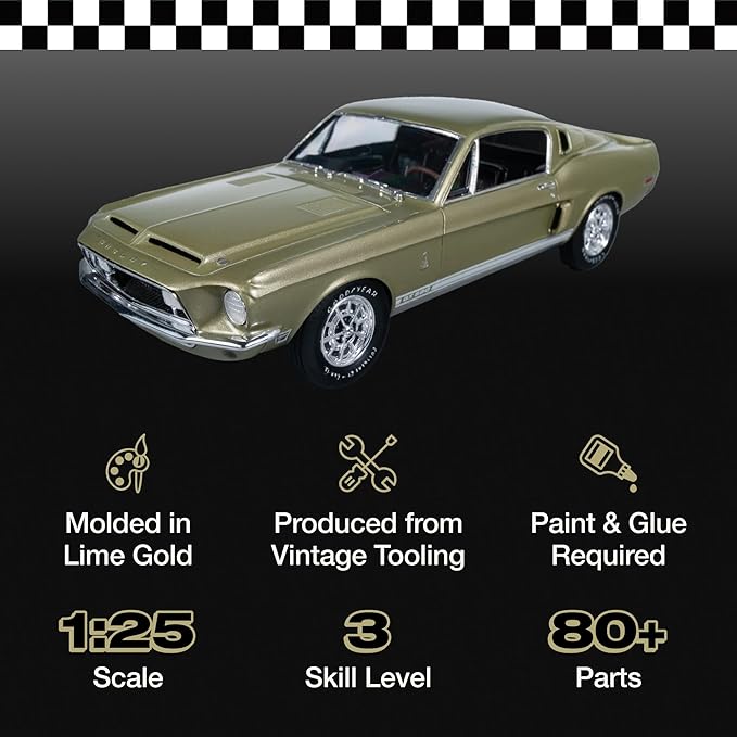 AMT 1968 Shelby GT 500 1:25 Scale Model Kit - Image 3