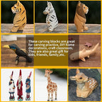 10 Pack Basswood Carving Blocks, Unfinished Wood Whittling Blocks - Image 7