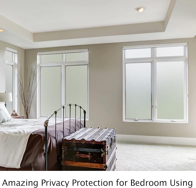 HIDBEA Frosted Window Privacy Film Heat Control UV Blocking, Static Cling - Image 4