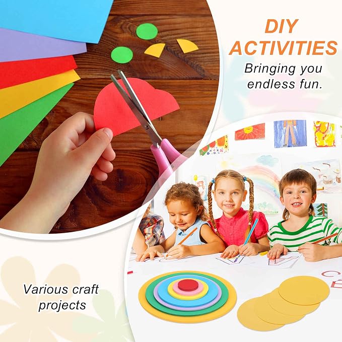 MECCANIXITY 24 Pcs Circle Card Stock, 9.8 Inch Round Cutouts Paper Thick - Image 5