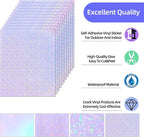 36 Sheets Holographic Laminate Sheets Clear Self Adhesive Sticker Paper | - Image 2