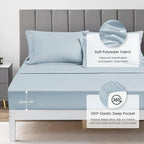 Love's cabin Full Comforter Set Light Blue, 7 Pieces Full Bed in a Bag - Image 4