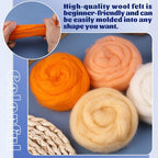 Mayboos10 Colors Needle Felting Wool, Fiber Wool Yarn Roving, Spinning Wool - Image 4