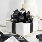 HUIHUANG Black Satin Wired Ribbon 1-1/2 inch Double-Faced Satin Wire Edge Ribbon - Image 4