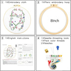 Woman Flowers Embroidery Kits for Beginners Adults, Floral Hand Embroidery - Image 5
