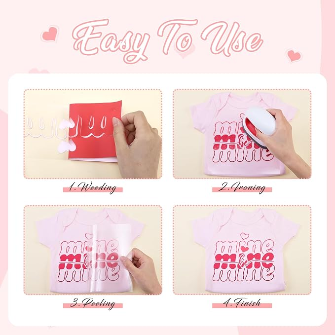Tintnut Pastel Coral Heat Transfer Vinyl, easy cut & weed, stretch washable - Image 4