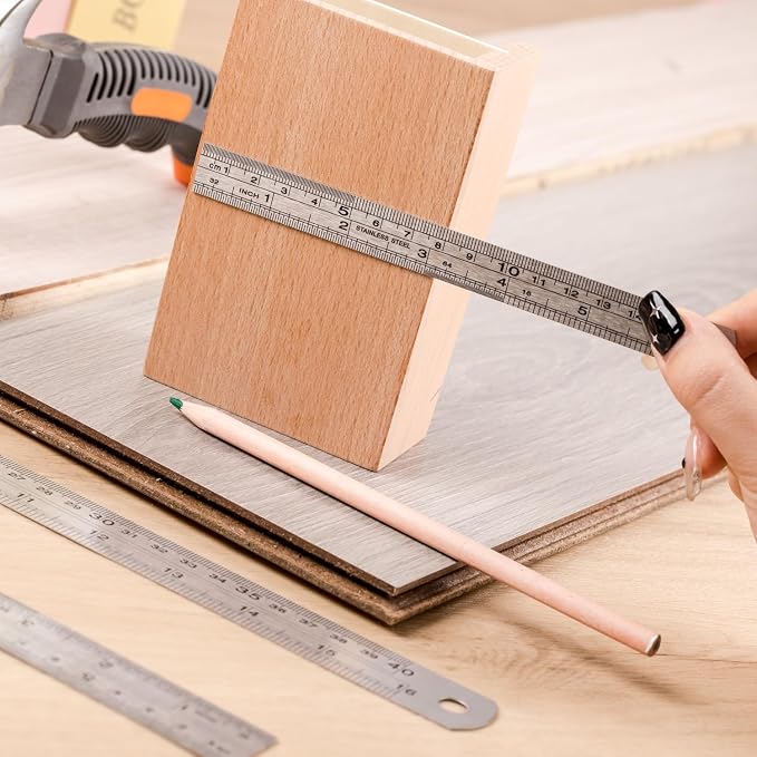Mr. Pen- Metal Straight Edge Ruler, Imperial & Metric Measurements - Image 6