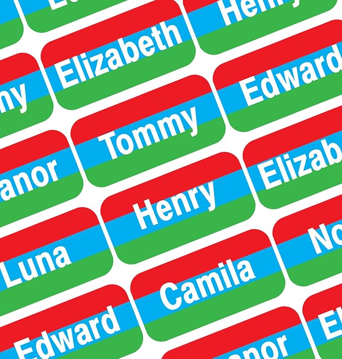 Personalized Name Labels for Kids – 60 Waterproof Peel-and-Stick Labels for by GILBIN