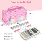 Large Pencil Case for Girls, Aesthetic Pencil Pouch for School, Wide Opening - Image 3
