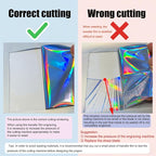Holographic Heat Transfer Vinyl Metal Silver HTV Holographic Vinyl Rolls 12Inch - Image 3