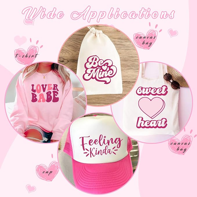 Tintnut Rose Pink Heat Transfer Vinyl, easy cut & weed, stretch washable - Image 5