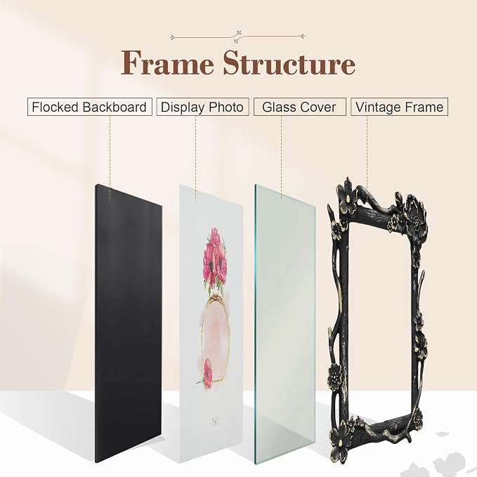 4x6 Vintage Picture Frame, Victorian Retro Decorative Photo Frames - Image 4