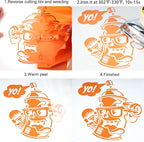 FUNKAKA Orange Heat Transfer Vinyl Rolls, Adhesive Glossy HTV Vinyl - Image 4