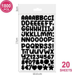 1800 Pieces 20 Sheets Small Letter Number Stickers, 1/2inch Self-Adhesive Vinyl - Image 6