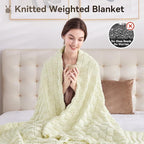 Knitted Weighted Blanket for Adult, No Beads Heavy Blanket 60” x 80'' 12lbs - Image 5