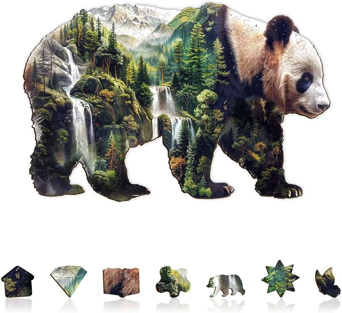 Mountain Panda Puzzles Adults Gifts by Jollitot