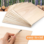 Balsa Wood Sheet, 32 Pack Plywood Board, Basswood Sheets 12X12X1/12 Inch - Image 3