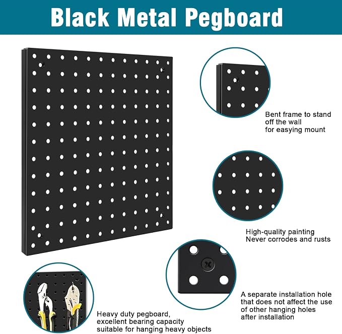 Peg Board Kit, Includes Pegboard and Accessories, - Image 5