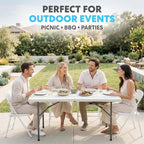 SIMPLI-Magic White Foldable Table, and Picnics - Image 3