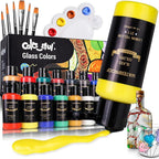 Colorful 14 Colors Stain Glass Paint Set by colorful