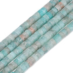 150Pcs 4×2mm Natural Amazonite Blue Spacer Stone Beads - Image 3