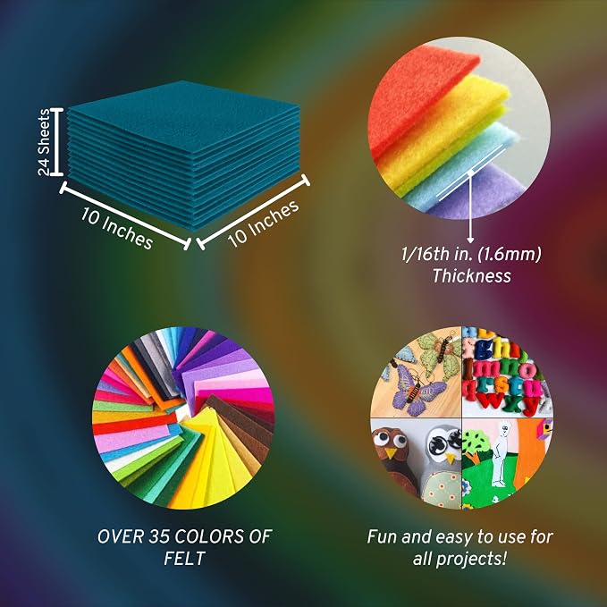 FabricLA Acrylic Felt Sheets for Crafts - Image 3