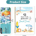 Watercolor Workbook Seaside, Water Coloring Book, 12 Different Patterns of - Image 2