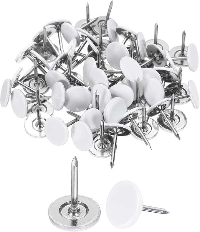 uxcell 150Pcs Upholstery Tacks, 11mmx15mm Flat Head Thumb Tack Decorative by uxcell