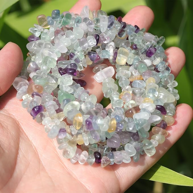 200 Pcs Crystal Chip Beads for Jewelry Making 5-8mm Fluorite | Natural Chip - Image 7