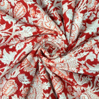 E-Tailor® Indian Handmade Ethnic 100% Cotton Running Hand Block Print Natural by E-Tailor