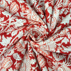 E-Tailor® Indian Handmade Ethnic 100% Cotton Running Hand Block Print Natural by E-Tailor