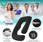 Sasttie Pregnancy Pillows for Sleeping, Jumbo U Shaped Cooling Full Body Pillow - Image 4