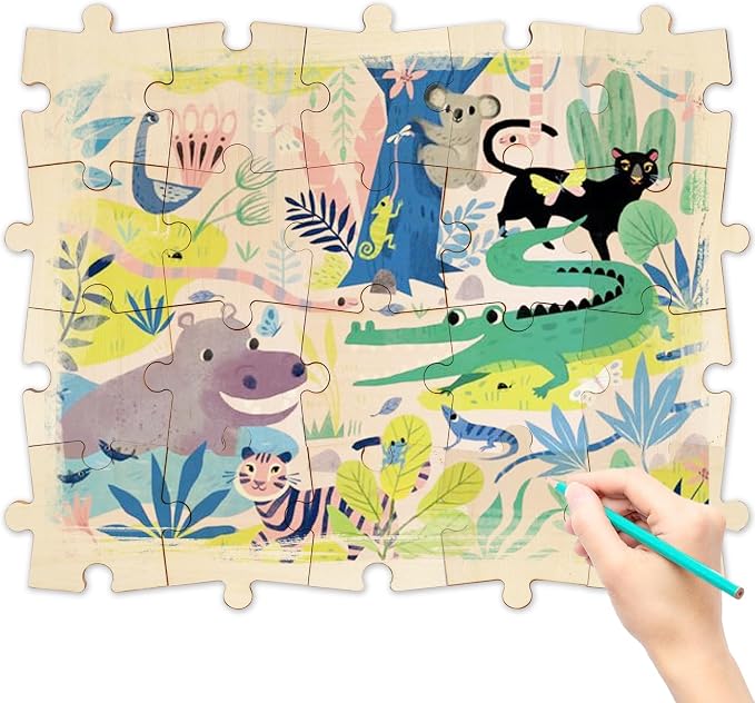 50 Piece Blank Wooden Puzzle Jumbo Size, Each Piece 4x3.2 Inches | Wooden Blank - Image 2