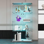 FLYMUHJIA 4-Shelf Tempered Glass Display Cabinet - Image 4