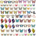 WOCRAFT 120pc Assorted Enamel Bracelet Butterfly Charms by WOCRAFT